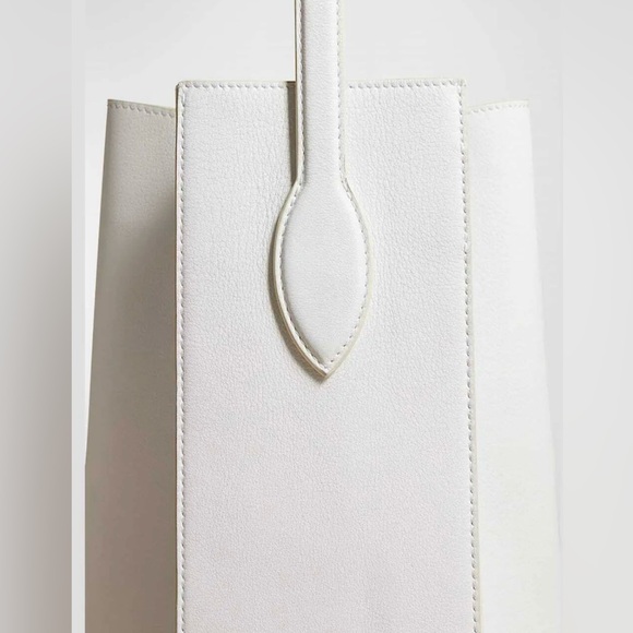 Khaite Frida Calfskin Tote Bag in Optic White - Picture 4 of 6